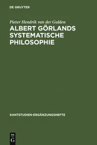 Albert Görlands systematische Philosophie_cover