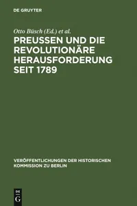 Preußen und die revolutionäre Herausforderung seit 1789_cover