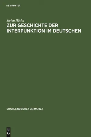 Zur Geschichte der Interpunktion im Deutschen