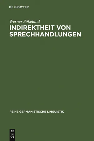 Indirektheit von Sprechhandlungen