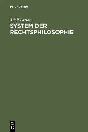 System der Rechtsphilosophie