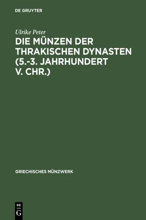 Die Münzen der thrakischen Dynasten (5.-3. Jahrhundert v. Chr.)