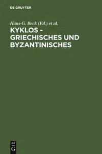 Kyklos - Griechisches und Byzantinisches_cover