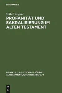 Profanität und Sakralisierung im Alten Testament_cover