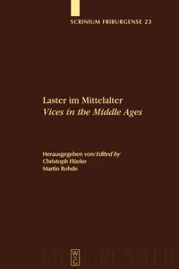 Laster im Mittelalter / Vices in the Middle Ages_cover