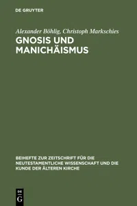 Gnosis und Manichäismus_cover