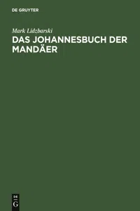 Das Johannesbuch der Mandäer_cover