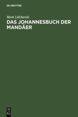 Das Johannesbuch der Mandäer