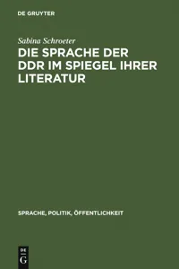 Die Sprache der DDR im Spiegel ihrer Literatur_cover