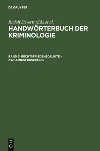 Rechtsfriedensdelikte - Zwillingsforschung_cover