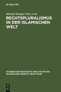 Rechtspluralismus in der Islamischen Welt_cover