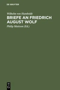 Briefe an Friedrich August Wolf_cover