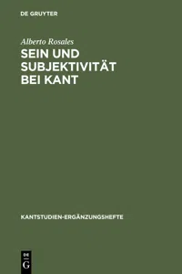 Sein und Subjektivität bei Kant_cover