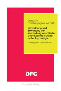 Entwicklung und Bewertung von anwendungsorientierter Grundlagenforschung in der Psychologie_cover