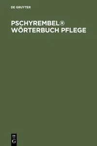 Pschyrembel® Wörterbuch Pflege_cover