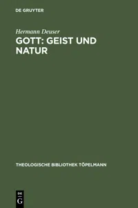 Gott: Geist und Natur_cover