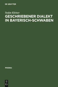 Geschriebener Dialekt in Bayerisch-Schwaben_cover