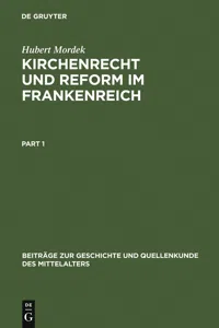 Kirchenrecht und Reform im Frankenreich_cover
