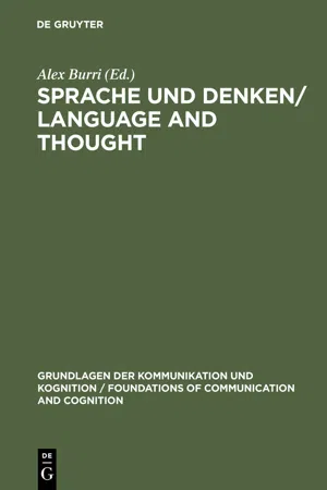 Sprache und Denken / Language and Thought