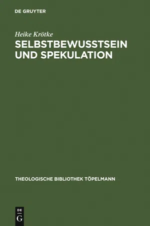 Selbstbewußtsein und Spekulation