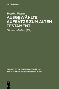 Ausgewählte Aufsätze zum Alten Testament_cover