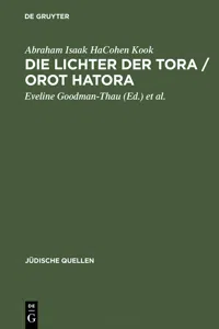 Die Lichter der Tora / Orot HaTora_cover