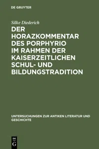 Der Horazkommentar des Porphyrio im Rahmen der kaiserzeitlichen Schul- und Bildungstradition_cover