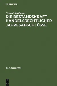 Die Bestandskraft handelsrechtlicher Jahresabschlüsse_cover