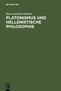 Platonismus und hellenistische Philosophie_cover