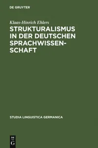 Strukturalismus in der deutschen Sprachwissenschaft_cover