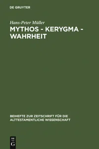 Mythos - Kerygma - Wahrheit_cover