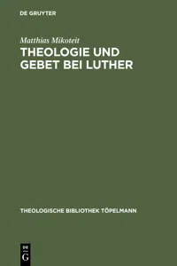 Theologie und Gebet bei Luther_cover