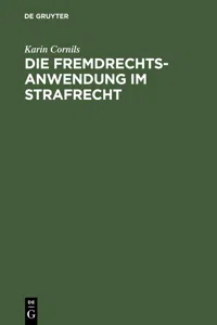 Die Fremdrechtsanwendung im Strafrecht_cover