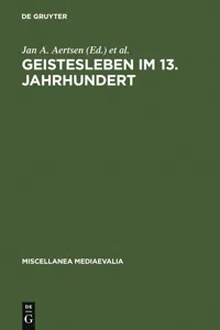 Geistesleben im 13. Jahrhundert_cover