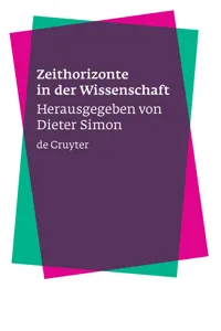 Zeithorizonte in der Wissenschaft_cover