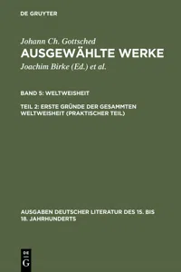 Erste Gründe der gesammten Weltweisheit_cover