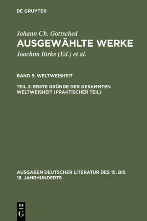 Erste Gründe der gesammten Weltweisheit (Praktischer Teil)