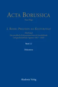 Das Kultusministerium auf seinen Wirkungsfeldern Schule, Wissenschaft, Kirchen, Künste und Medizinalwesen – Dokumente_cover