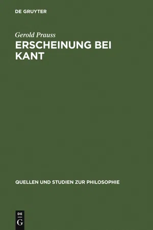 Erscheinung bei Kant