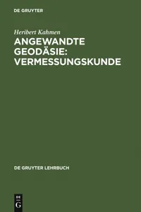 Angewandte Geodäsie: Vermessungskunde_cover