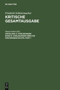 Vorlesungen über die Kirchengeschichte_cover