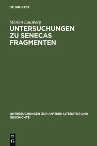 Untersuchungen zu Senecas Fragmenten_cover