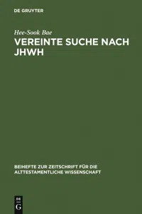 Vereinte Suche nach JHWH_cover