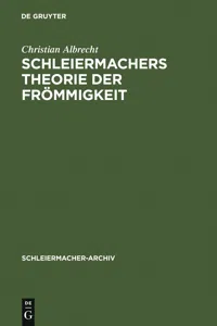 Schleiermachers Theorie der Frömmigkeit_cover