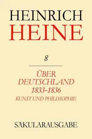 Über Deutschland 1833-1836. Aufsätze über Kunst und Philosophie