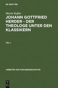 Johann Gottfried Herder - der Theologe unter den Klassikern_cover