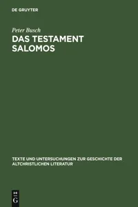 Das Testament Salomos_cover