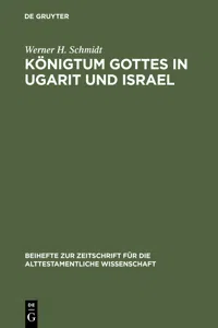 Königtum Gottes in Ugarit und Israel_cover