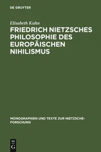 Friedrich Nietzsches Philosophie des europäischen Nihilismus_cover