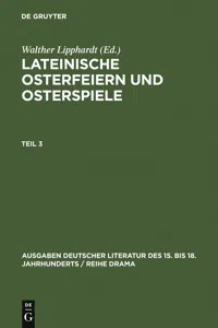 Lateinische Osterfeiern und Osterspiele III_cover